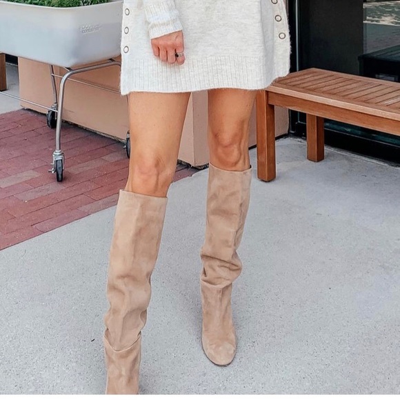 Sam Edelman suede knee length boots - Picture 1 of 8